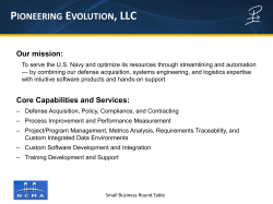 Pioneering Evolution &ndash; SBRT Small Business