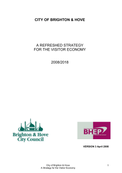 Tourism Strategy - Brighton Business Forum
