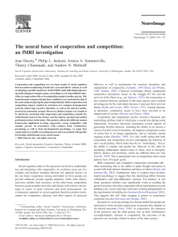 The neural bases of cooperation and competition