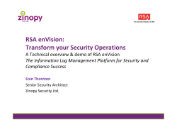 RSA enVision: Transform your Security Operations