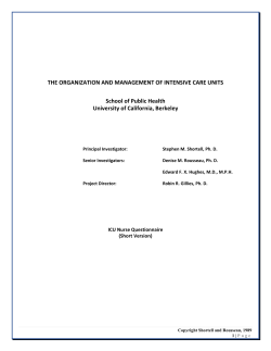 Shortell, ICU, instrument