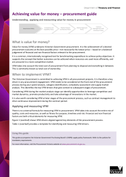 Guide-to-value-for-money - Victorian Government Purchasing