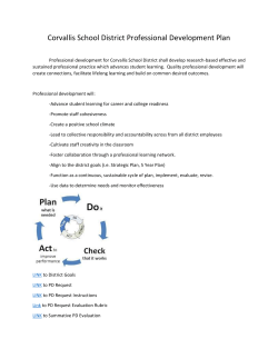 Professional Development - Corvallis School District #1