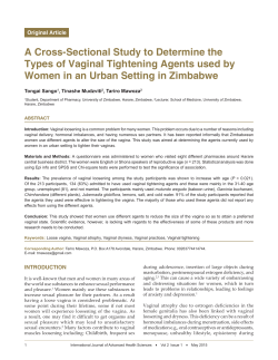 A Cross-Sectional Study to Determine the Types of Vaginal