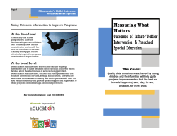 Child and Family Outcome Brochure