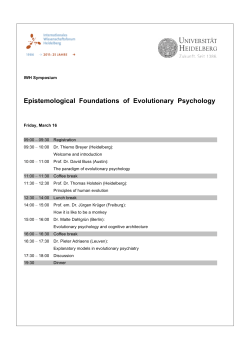Epistemological Foundations of Evolutionary