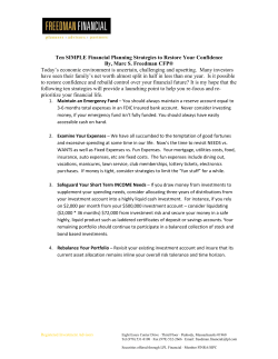 Ten SIMPLE Financial Planning Strategies to Restore Your