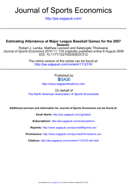 Estimating Attendance at Major League Baseball Games