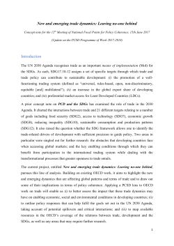 New and emerging trade dynamics