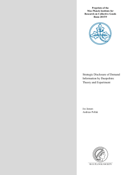 Strategic Disclosure of Demand Information by Duopolists: Theory