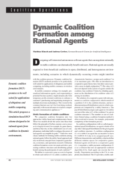 Dynamic Coalition Formation among Rational Agents
