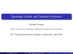 Sovereign Default and Coalition Formation