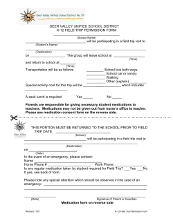 Field Trip Form - Deer Valley Unified School District