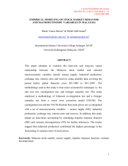 1 EMPIRICAL MODELING OF STOCK MARKET BEHAVIOR