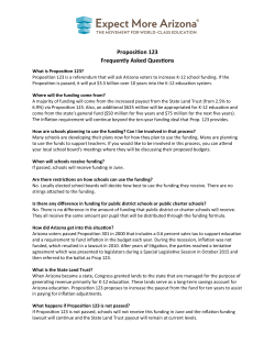 Prop 123 FAQ - Tempe Union High School District