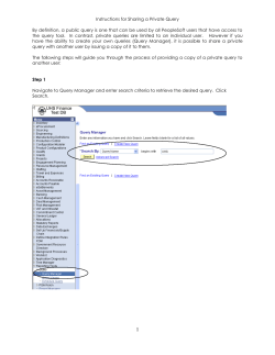 Instructions for Sharing a Private Query
