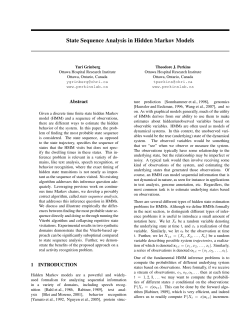 State Sequence Analysis in Hidden Markov Models