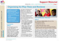 Organising for Play - CurriculumOnline.ie