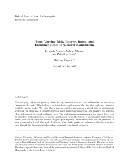Time-Varying Risk, Interest Rates, and Exchange Rates in General