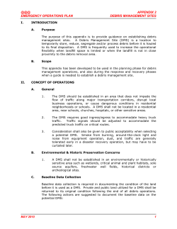 Appendix 2 Debris Management Sites