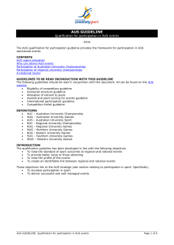 Qualification for participation