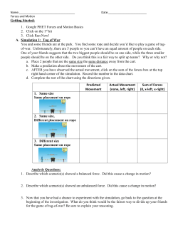 Name: Date: Forces and Motion Getting Started: Google PHET