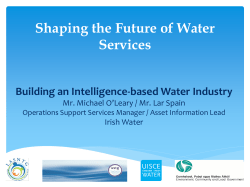 Irish Water PowerPoint Template with sample content