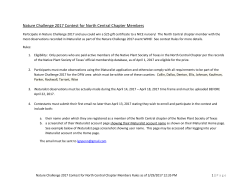 Nature Challenge 2017 Contest for North Central Chapter Members