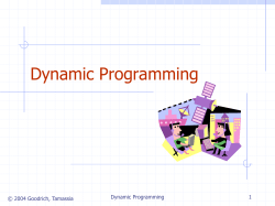 Dynamic Programming