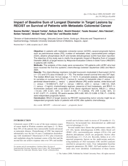Impact of Baseline Sum of Longest Diameter in