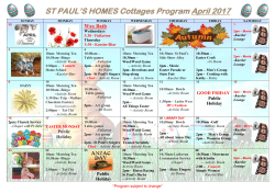 April 17 - St Pauls Lutheran Homes, Hahndorf