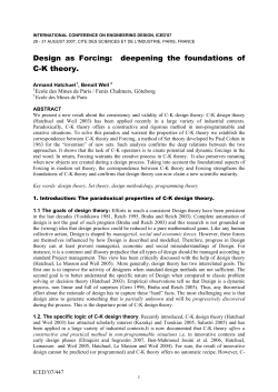 Design as Forcing: deepening the foundations of C