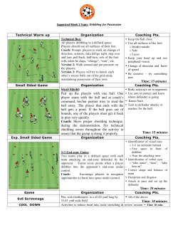 Time: 15 minutes Steal-Shield: Pair up the players with one ball