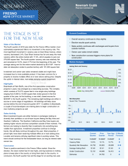 2016 Q4 Office Market Trends - Newmark Grubb Pearson Commercial