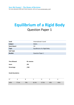 Equilibrium of a Rigid Body