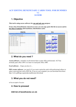 acf editing beneficiary cards tool - missions