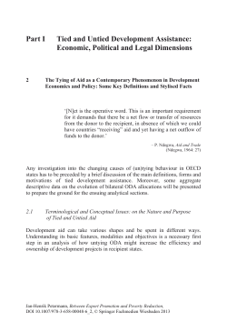 Part I Tied and Untied Development Assistance