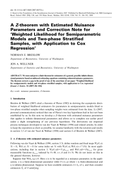 A Z-theorem with Estimated Nuisance Parameters and Correction