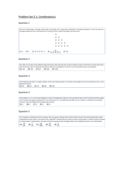 Problem Set 5.1: Combinatorics