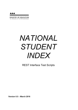 NSI REST Interface Test Scripts - Education Services