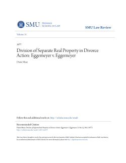 Division of Separate Real Property in Divorce Action