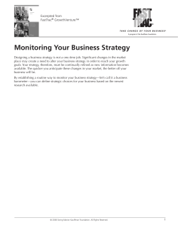 Monitoring Your Business Strategy