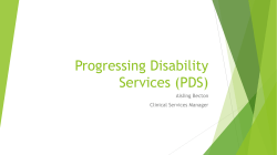 Progressing Disability Services (PDS)
