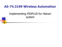 AS-74.3199 Wireless Automation