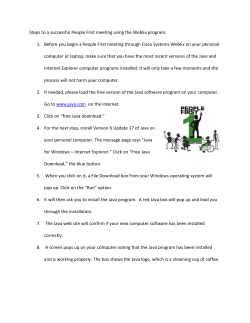 How to Use WebEx - The Arc of West Virginia