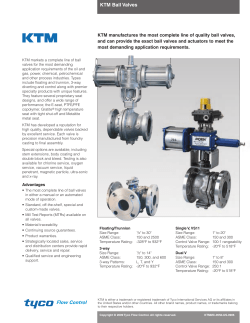 Flow Control KTM Ball Valves