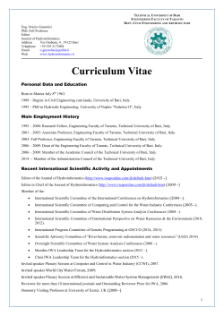 Dati anagrafici, formazione e progressione di
