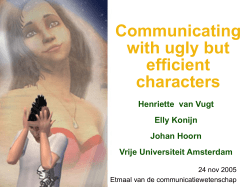 Interactive Characters - Vrije Universiteit Amsterdam