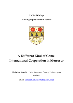 A Different Kind of Game: International