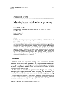 Multi-player alpha-beta pruning